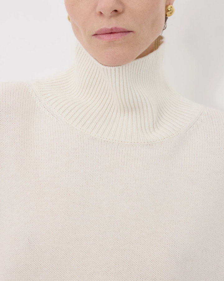 Luke Stand Collar Sweater | Ivory