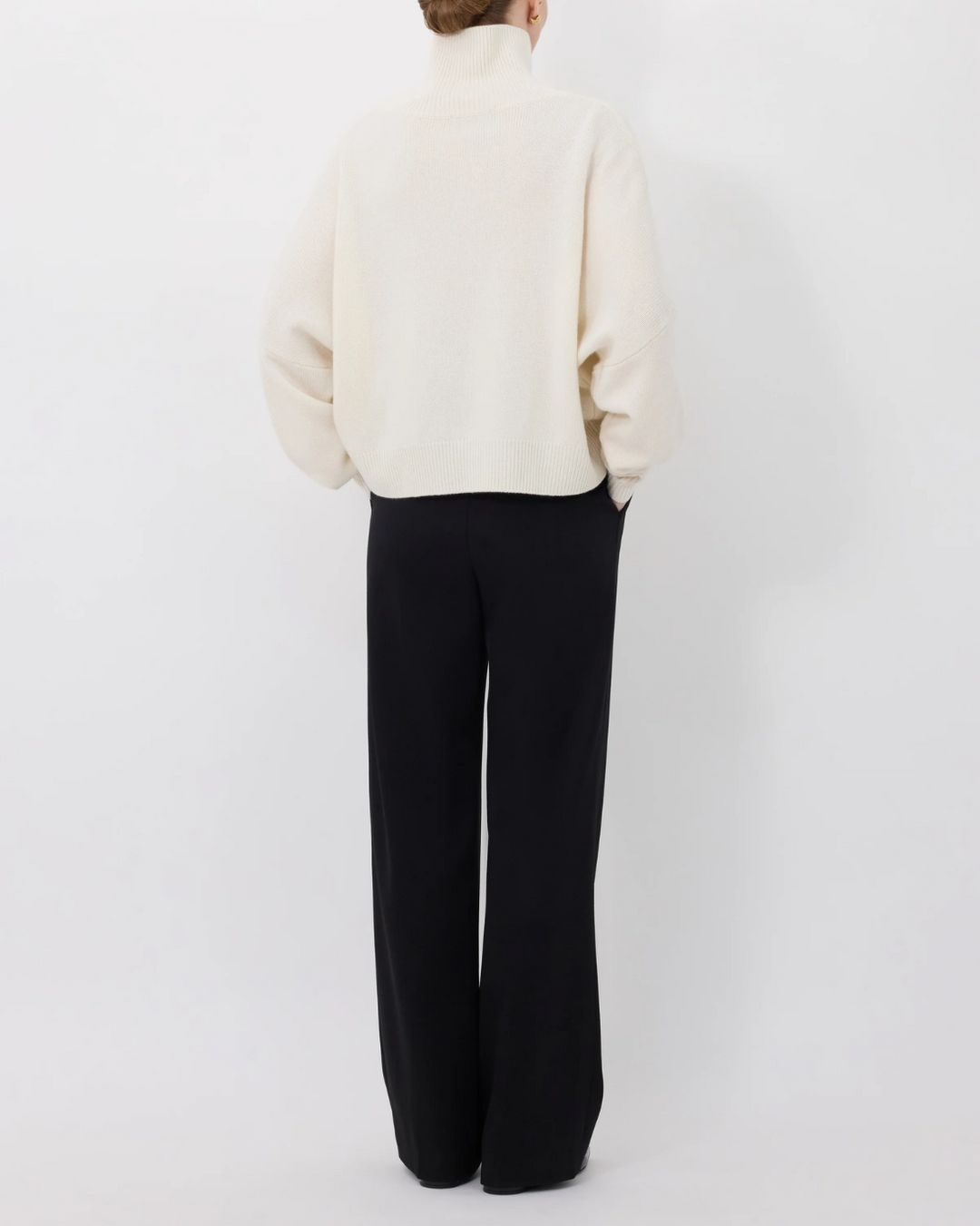 Luke Stand Collar Sweater | Ivory