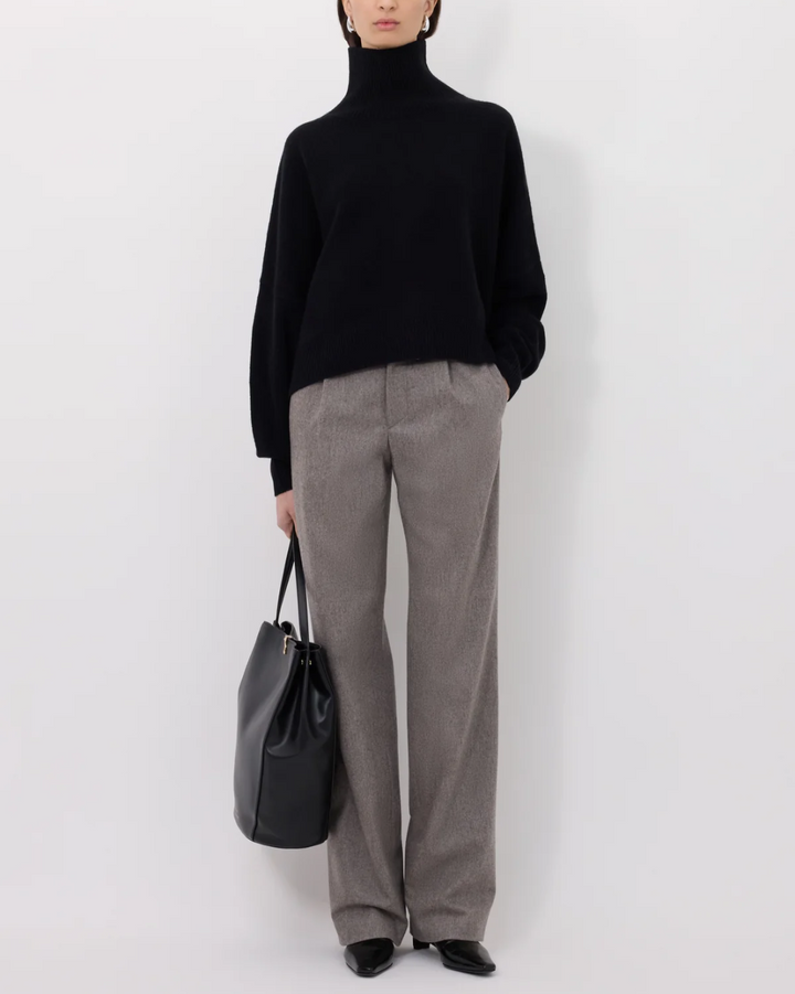 Luke Stand Collar Sweater | Black