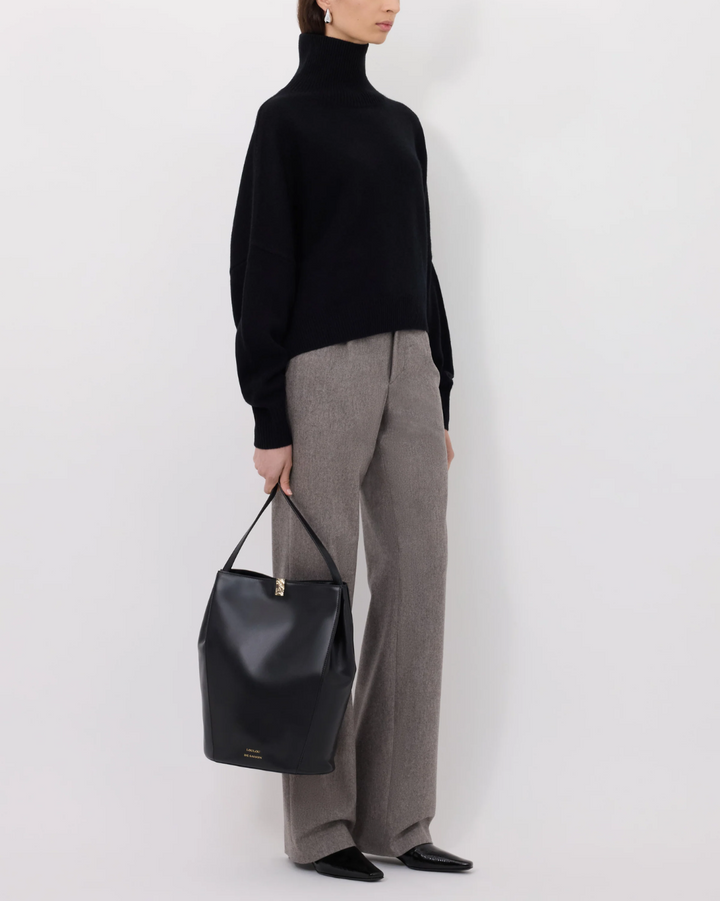 Luke Stand Collar Sweater | Black