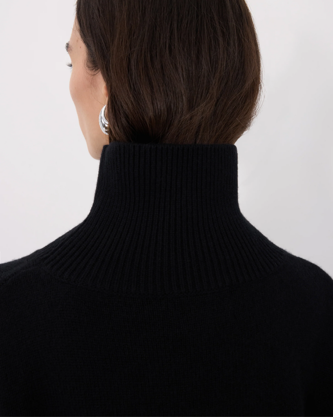 Luke Stand Collar Sweater | Black