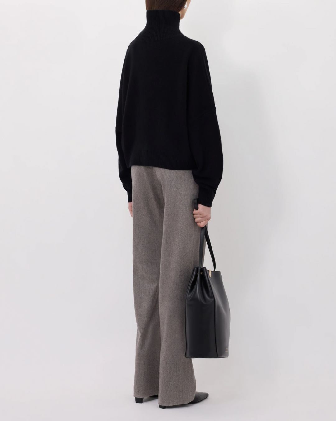 Luke Stand Collar Sweater | Black