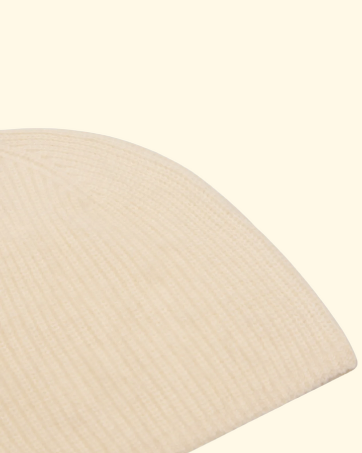 Flyn Cashmere Beanie | Ivory