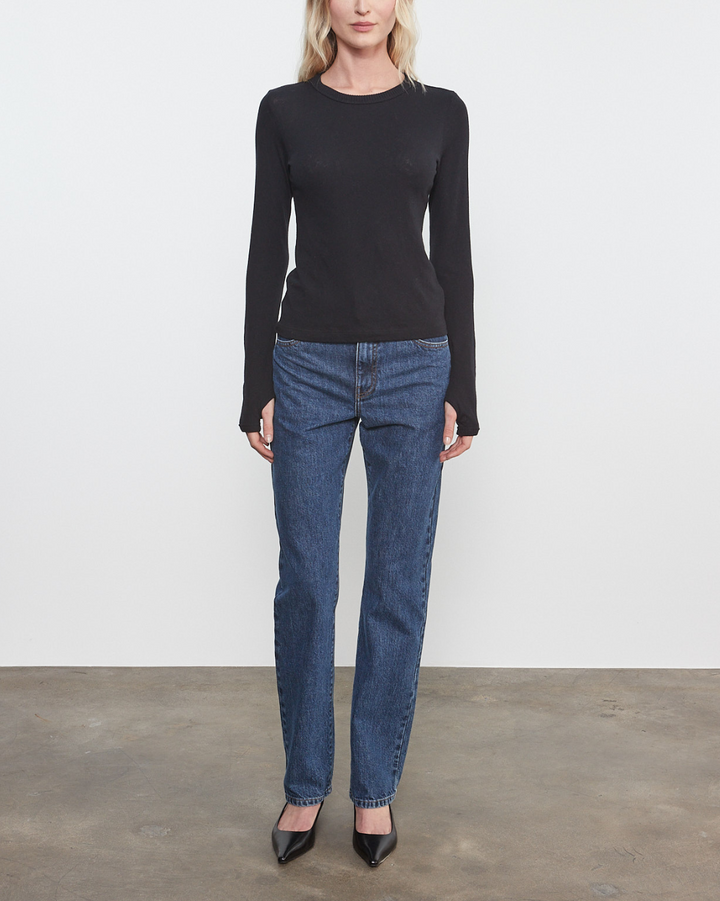 Cashmere New Classic L/S Crew | Black