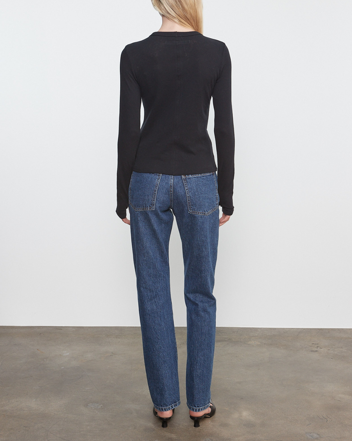 Cashmere New Classic L/S Crew | Black