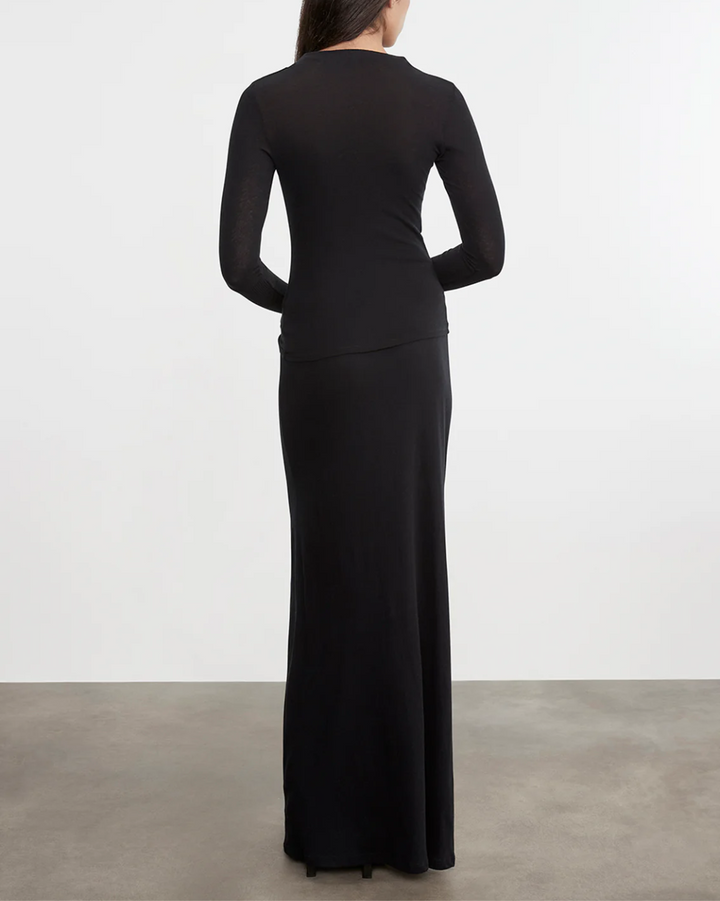 Cashmere Bias Skirt | Black