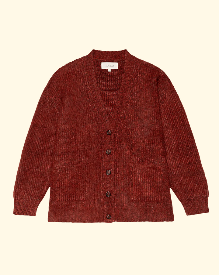 Brushed Melange Cardigan | Cinder