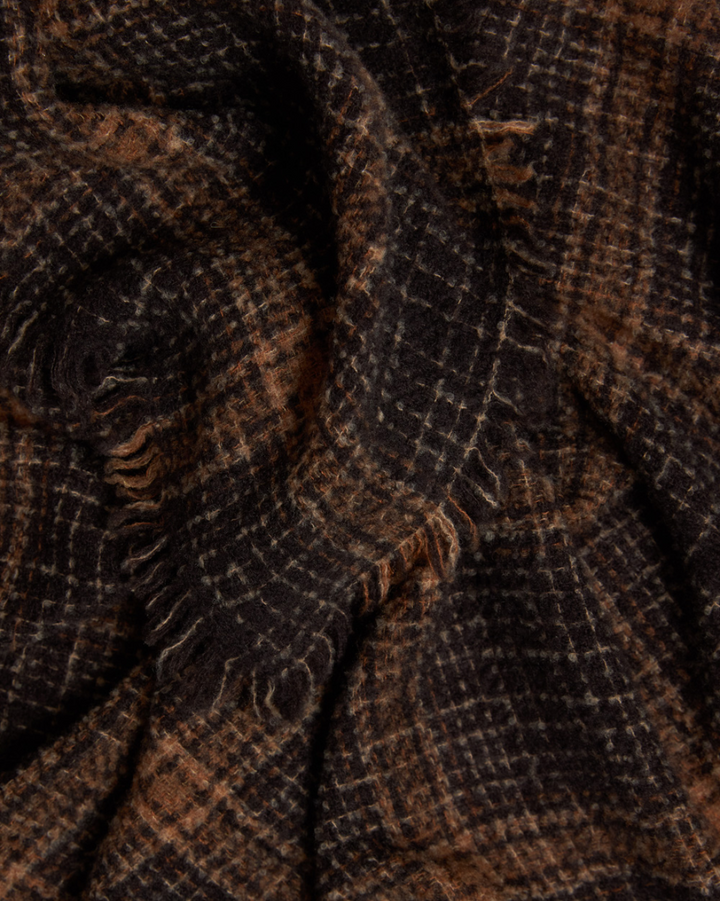 Evo Scarf | Black/Brown Plaid