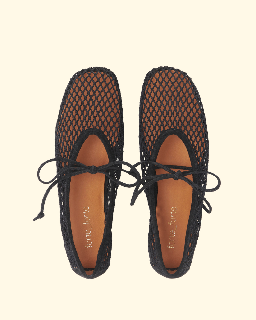 PREORDER Cotton Mesh Ballerina Rubber Sole | Noir