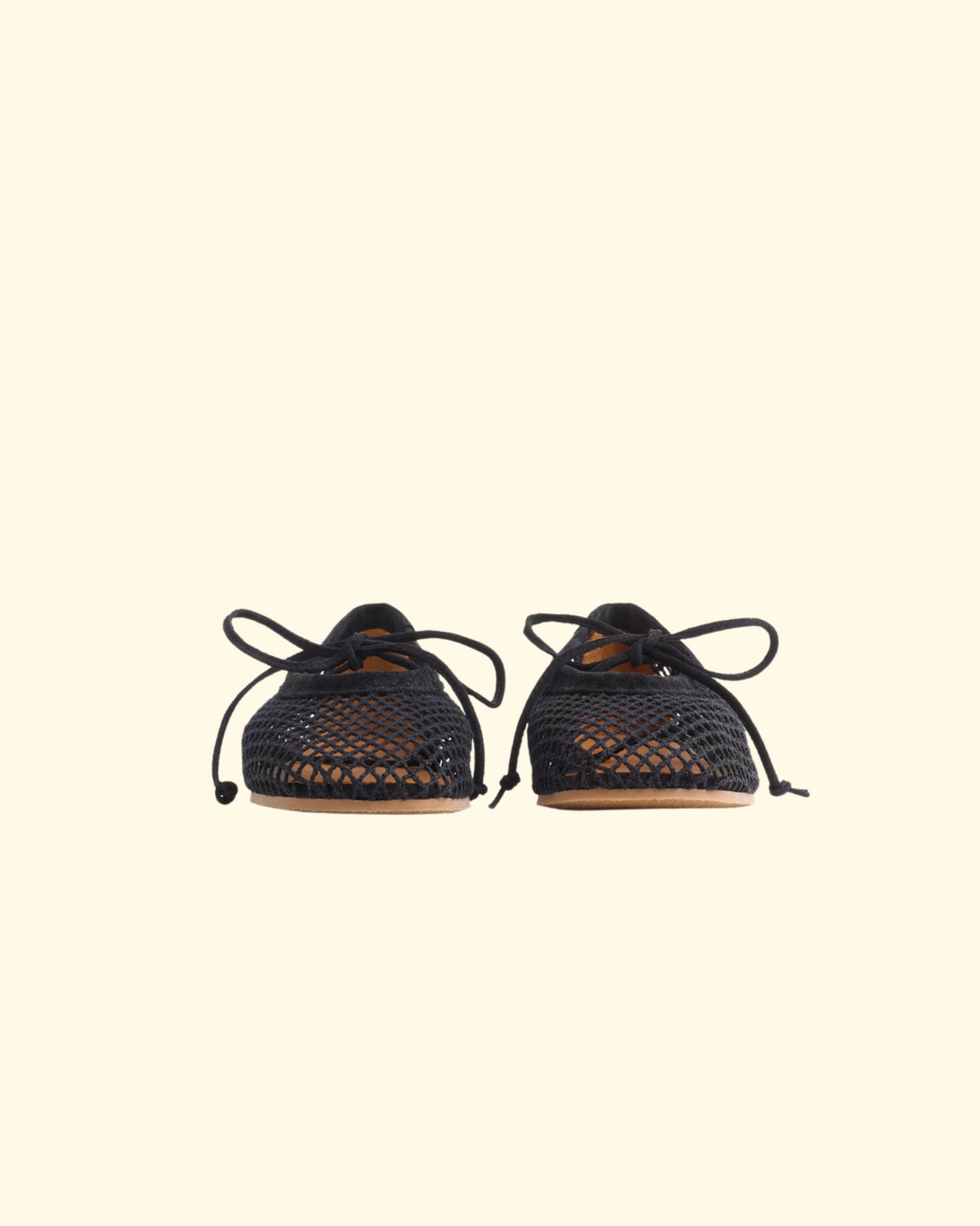 PREORDER Cotton Mesh Ballerina Rubber Sole | Noir