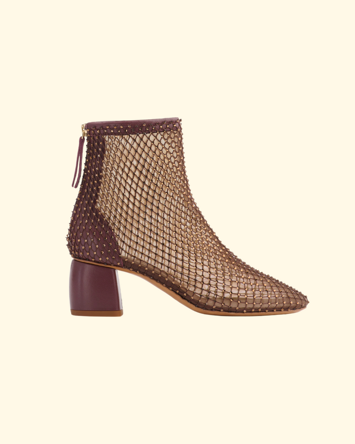 PREORDER My Alma Strass Mesh Chic Boots | Chocolat