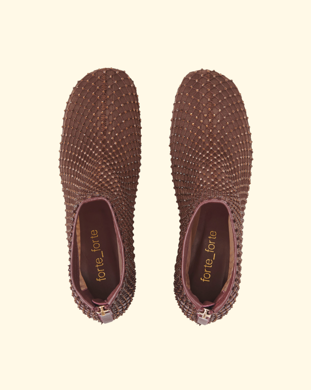 PREORDER My Alma Strass Mesh Chic Boots | Chocolat