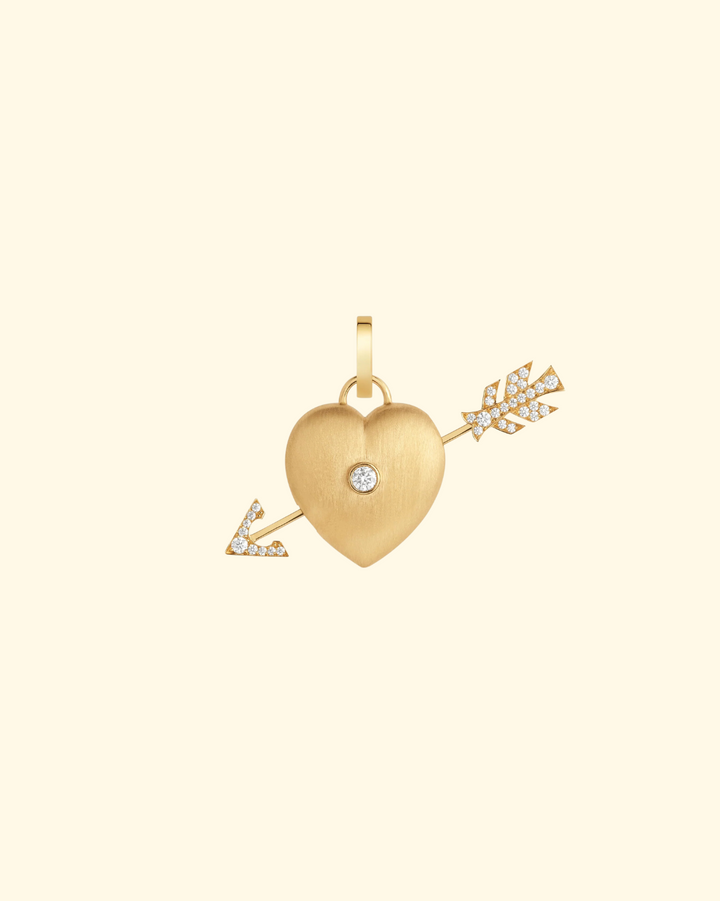 Coeur Perce Charm | 18k Yellow Gold - ONLINE ONLY