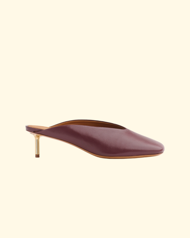 PREORDER Metal Heel Leather Sabot | Alba