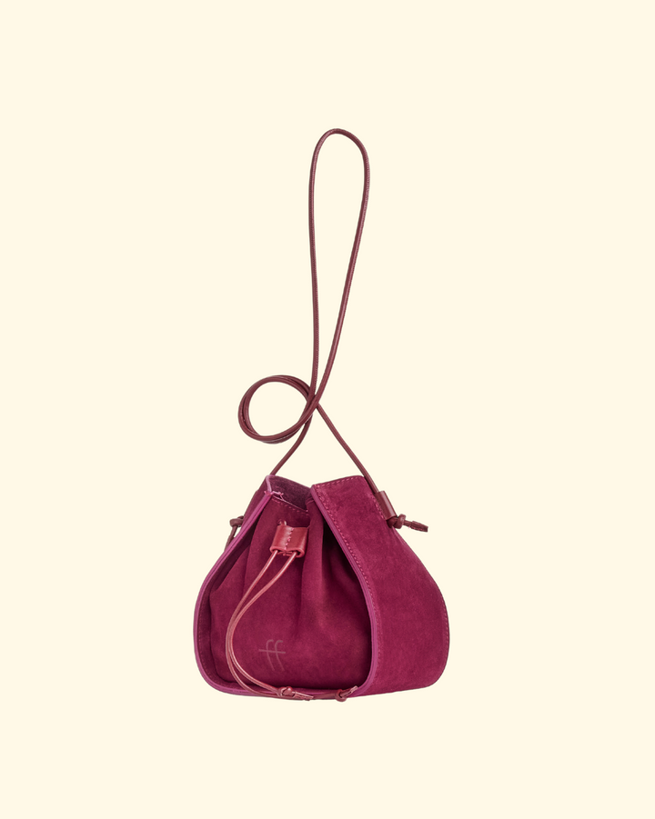 PREORDER My Pepita Suede Small Bucket Bag | Rubis