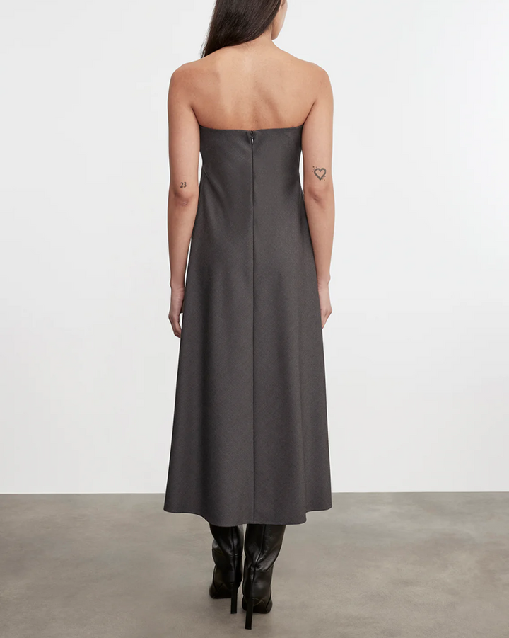 Easy Strapless Bias Dress | Charcoal