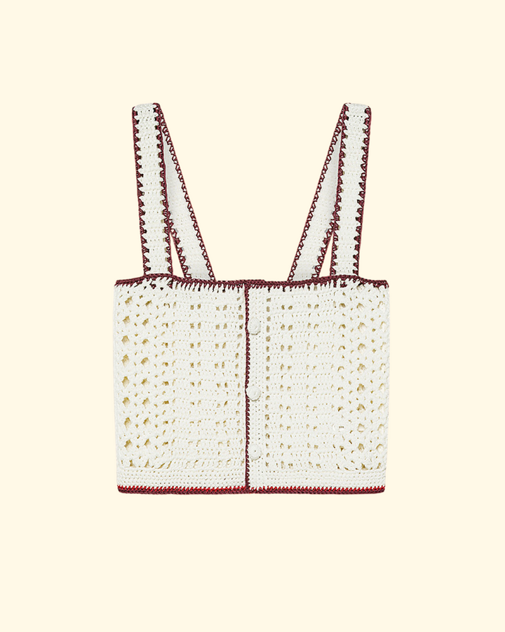 PREORDER Cable Luxe Handmade Crochet Top | Crystal