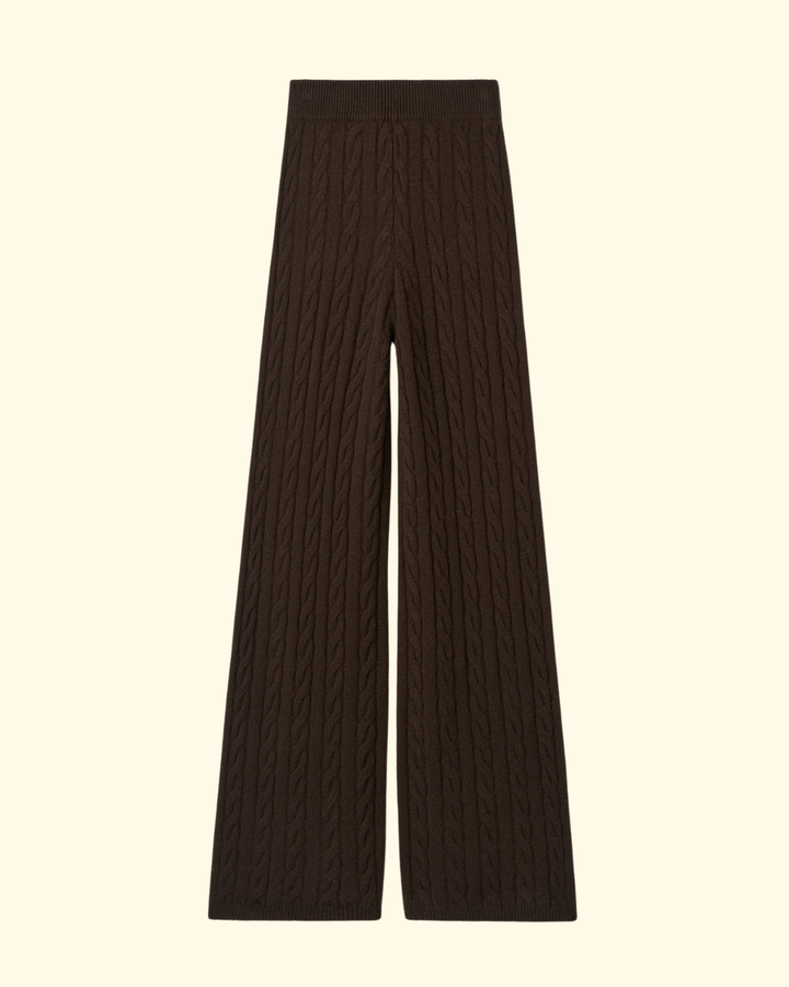 Cable Knit Pants | Mocha