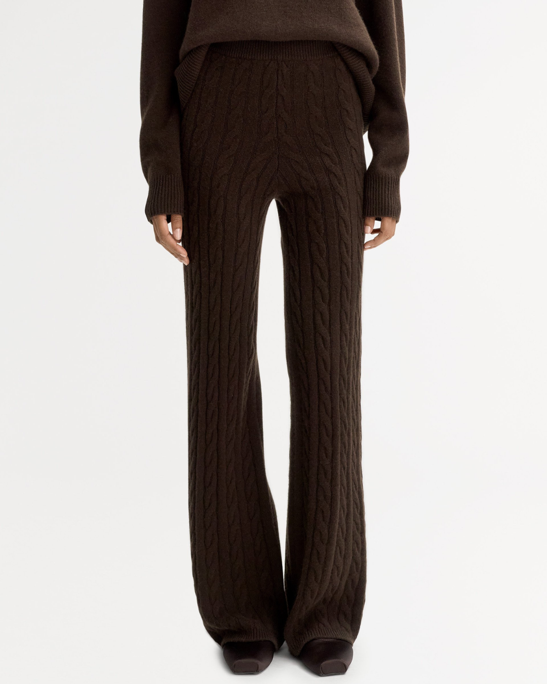 Cable Knit Pants | Mocha