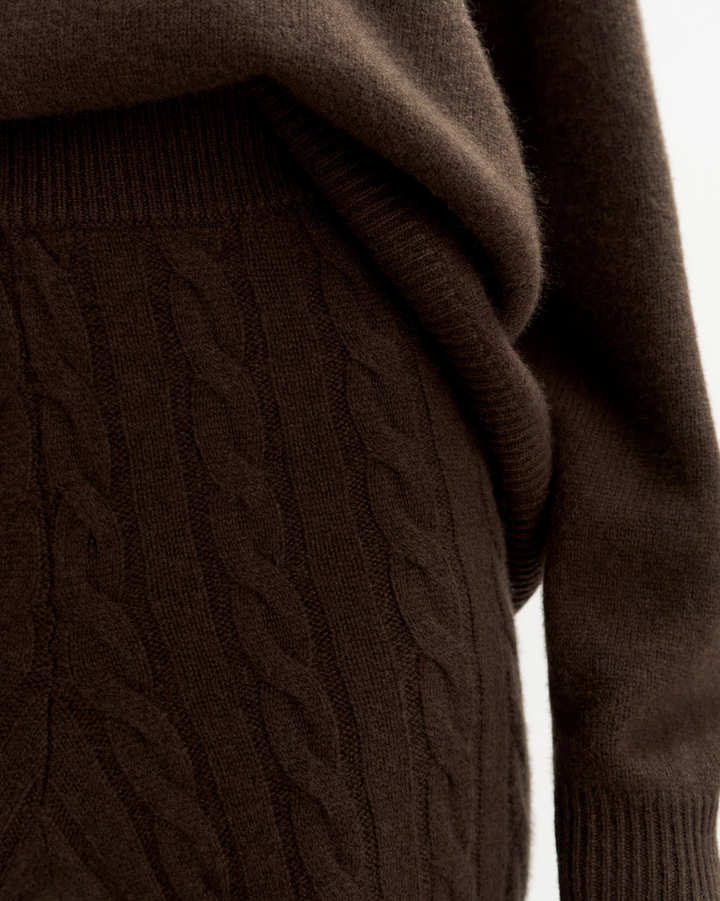 Cable Knit Pants | Mocha