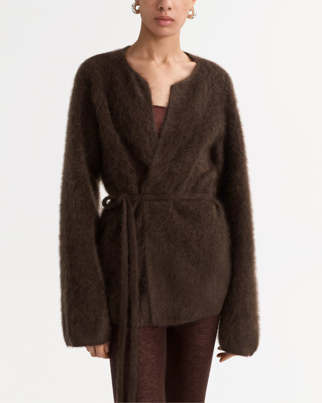 Brushed Cardigan | Mocha