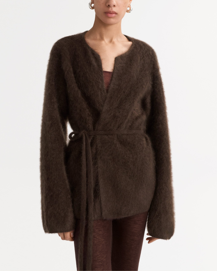 Brushed Cardigan | Mocha