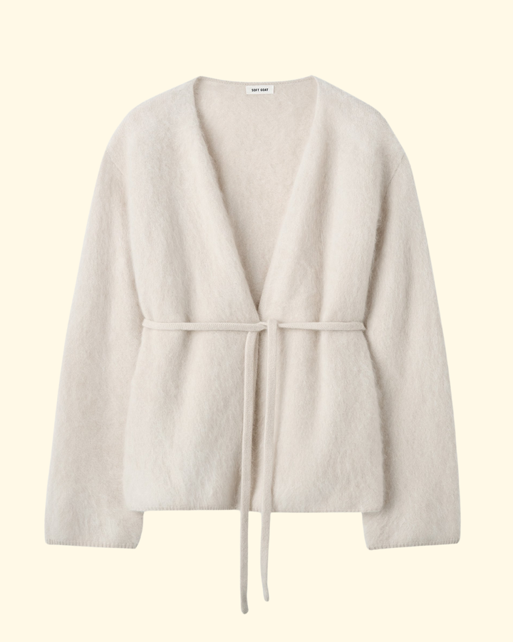 Brushed Cardigan | Chalk