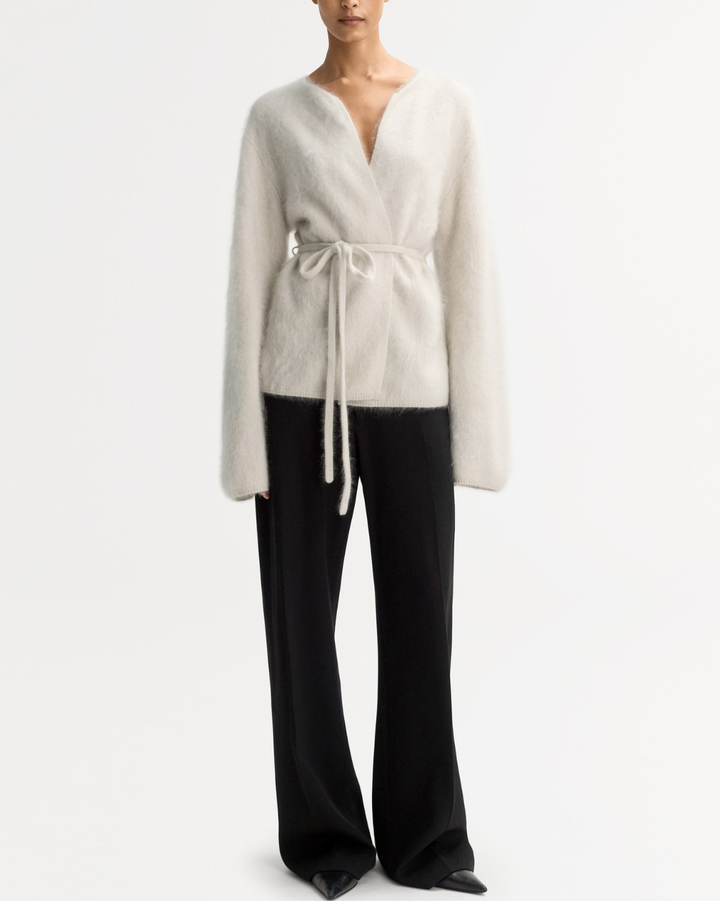 Brushed Cardigan | Chalk