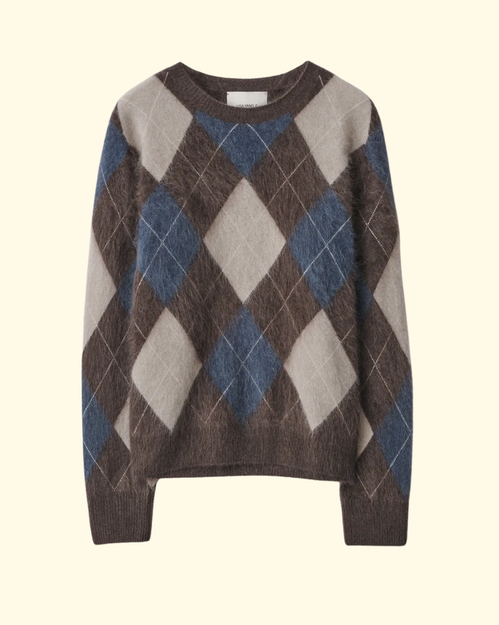 Margy Sweater | Wood/Night Fall/Sand/Cream Argyle