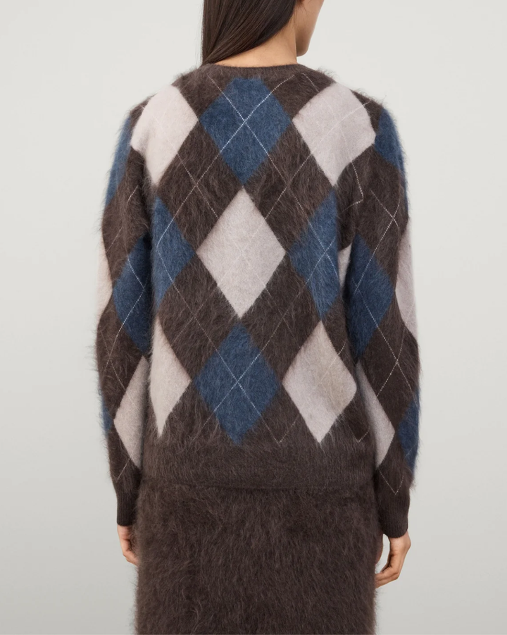 Margy Sweater | Wood/Night Fall/Sand/Cream Argyle