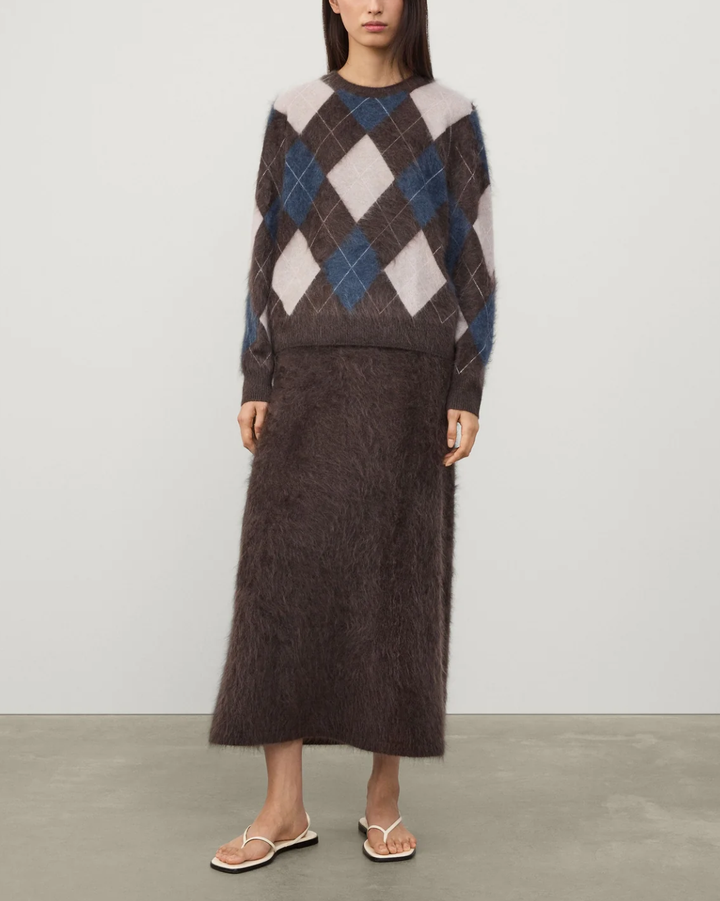 Margy Sweater | Wood/Night Fall/Sand/Cream Argyle