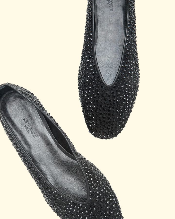Luna Slipper | Black Crystal