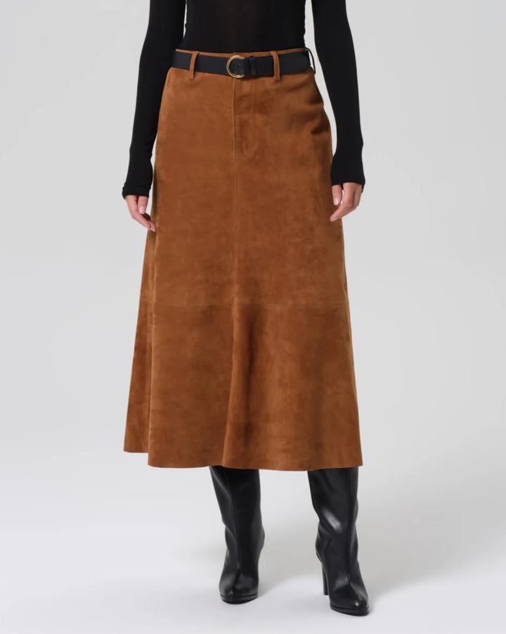 Cassia Leather Skirt | Toasted Caramel