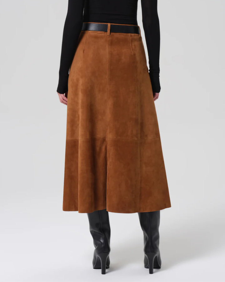 Cassia Leather Skirt | Toasted Caramel