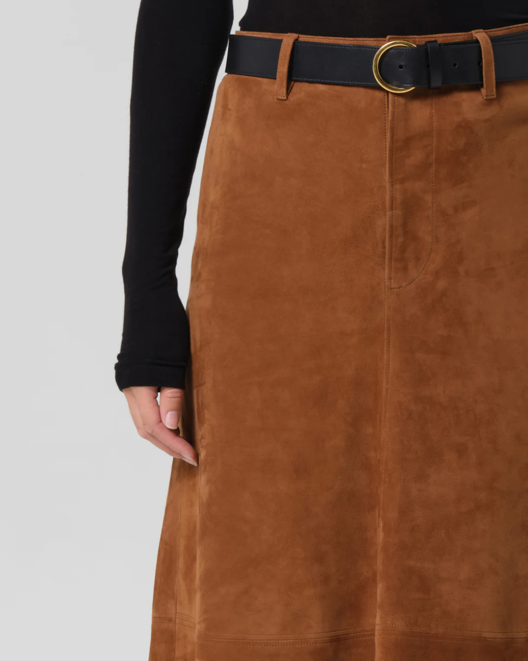 Cassia Leather Skirt | Toasted Caramel