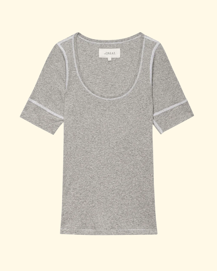 The Baby Rib Ballet Tee | Heather Grey