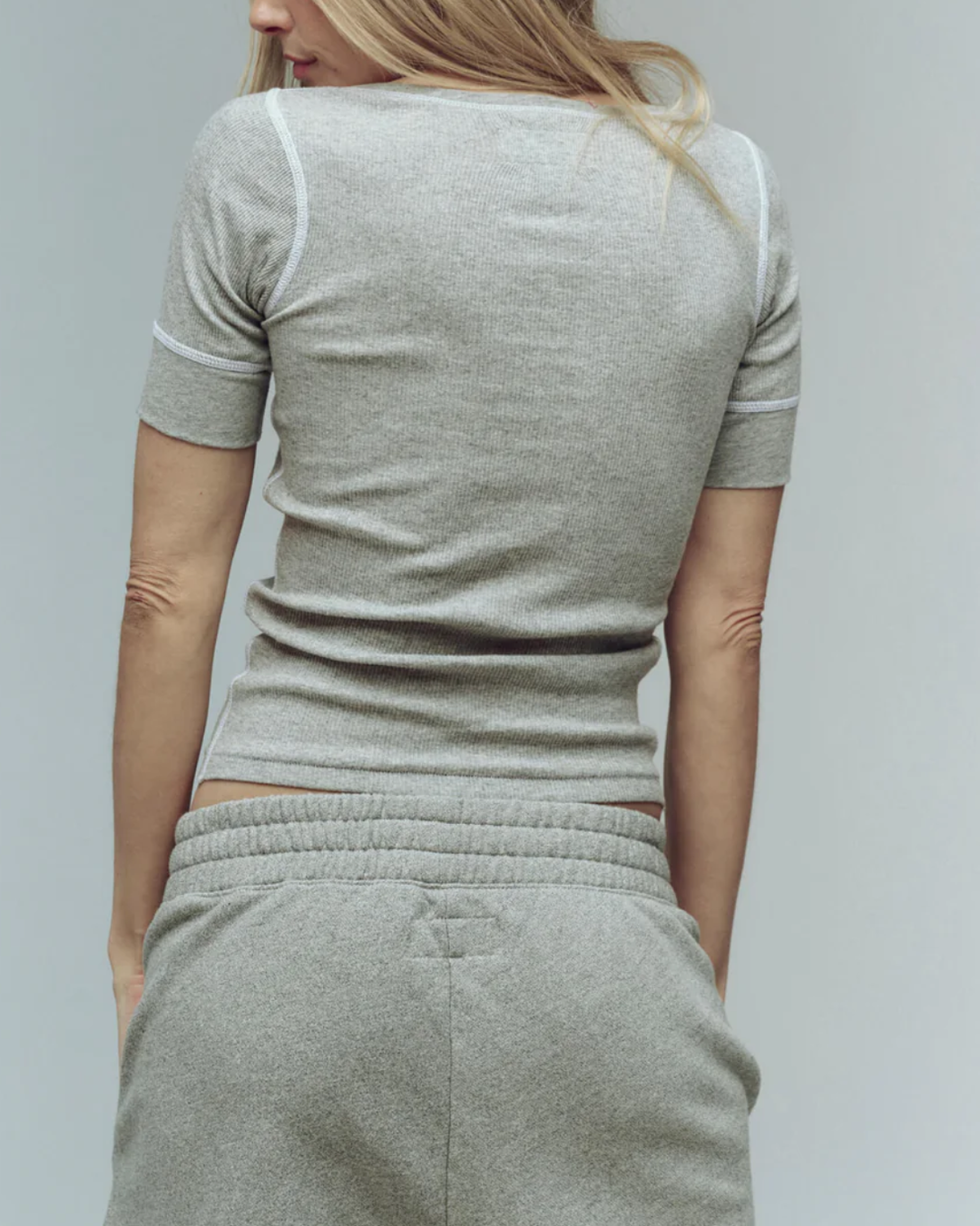 The Baby Rib Ballet Tee | Heather Grey