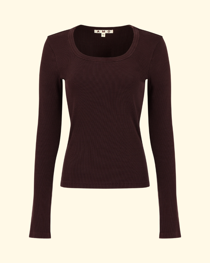Angelina Long Sleeve | Aubergine