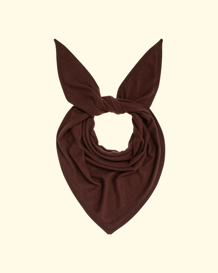 The Cashmere Kerchief Scarf | Chocolate