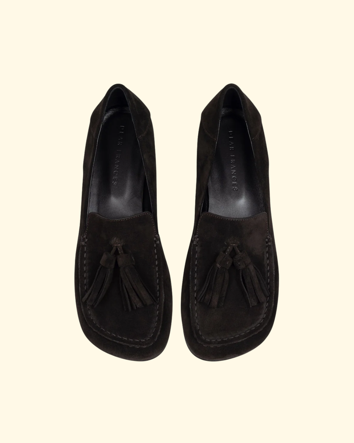 Drew Loafer Tassel | Brown Suede