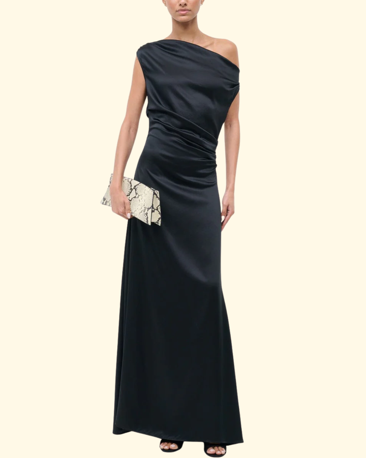 Phare Silk Maxi Dress | Black