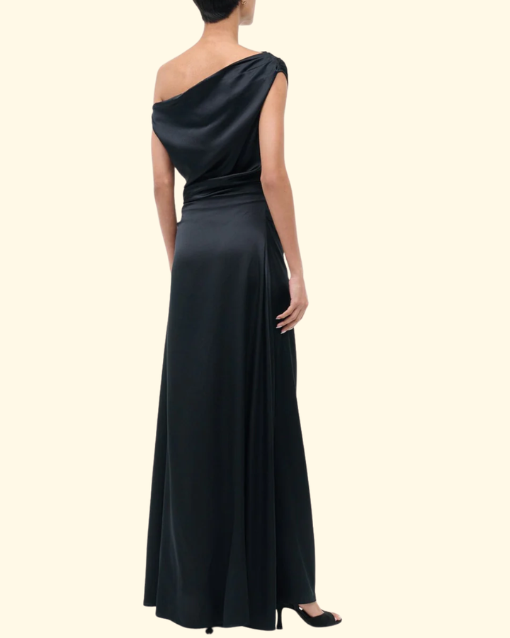 Phare Silk Maxi Dress | Black