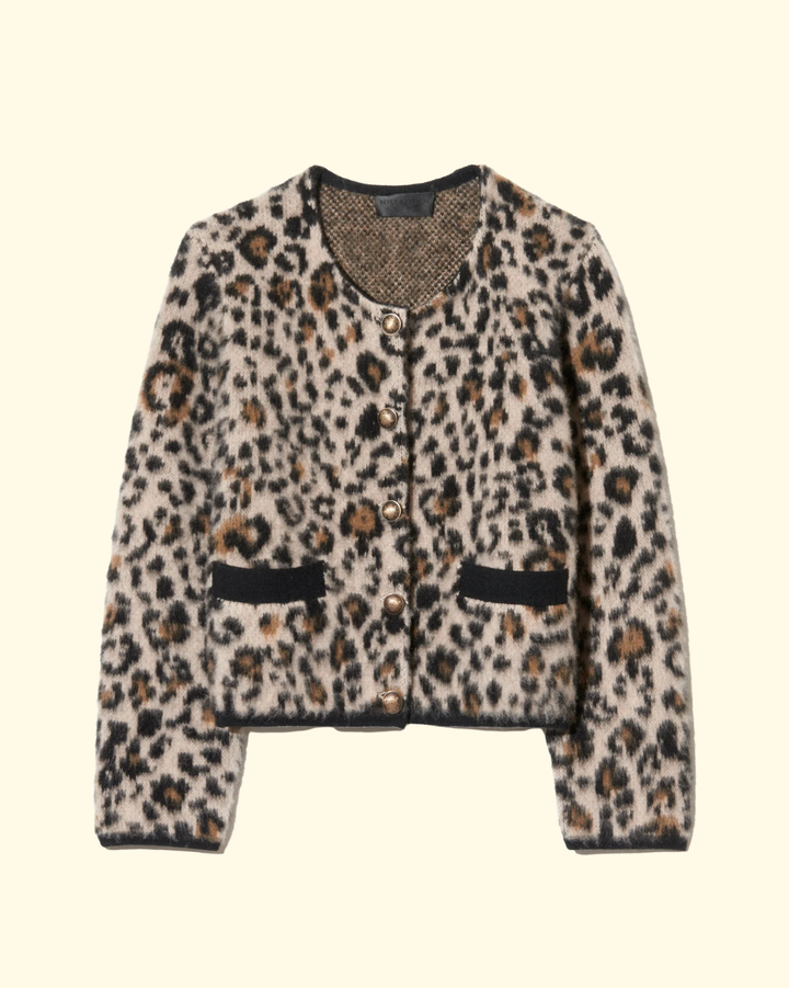 Beyton Cardigan | Jute Leopard