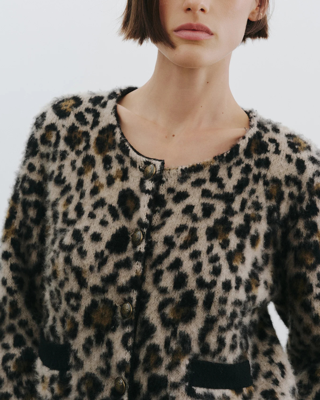 Beyton Cardigan | Jute Leopard