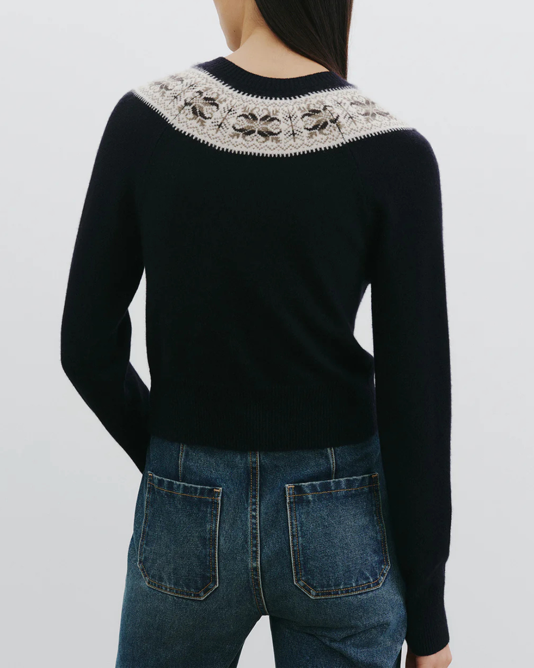 Josefa Cardigan | Dark Navy Fair Isle