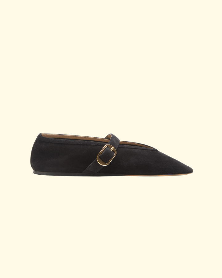 Stella Suede Slipper | Black