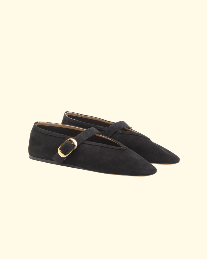 Stella Suede Slipper | Black