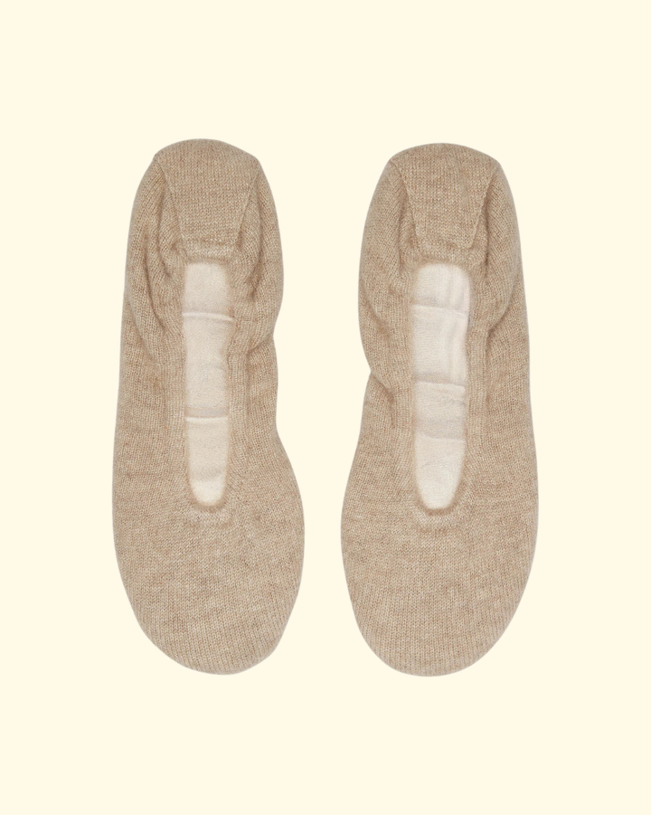 Cashmere Ballet Slipper | Heather Taupe