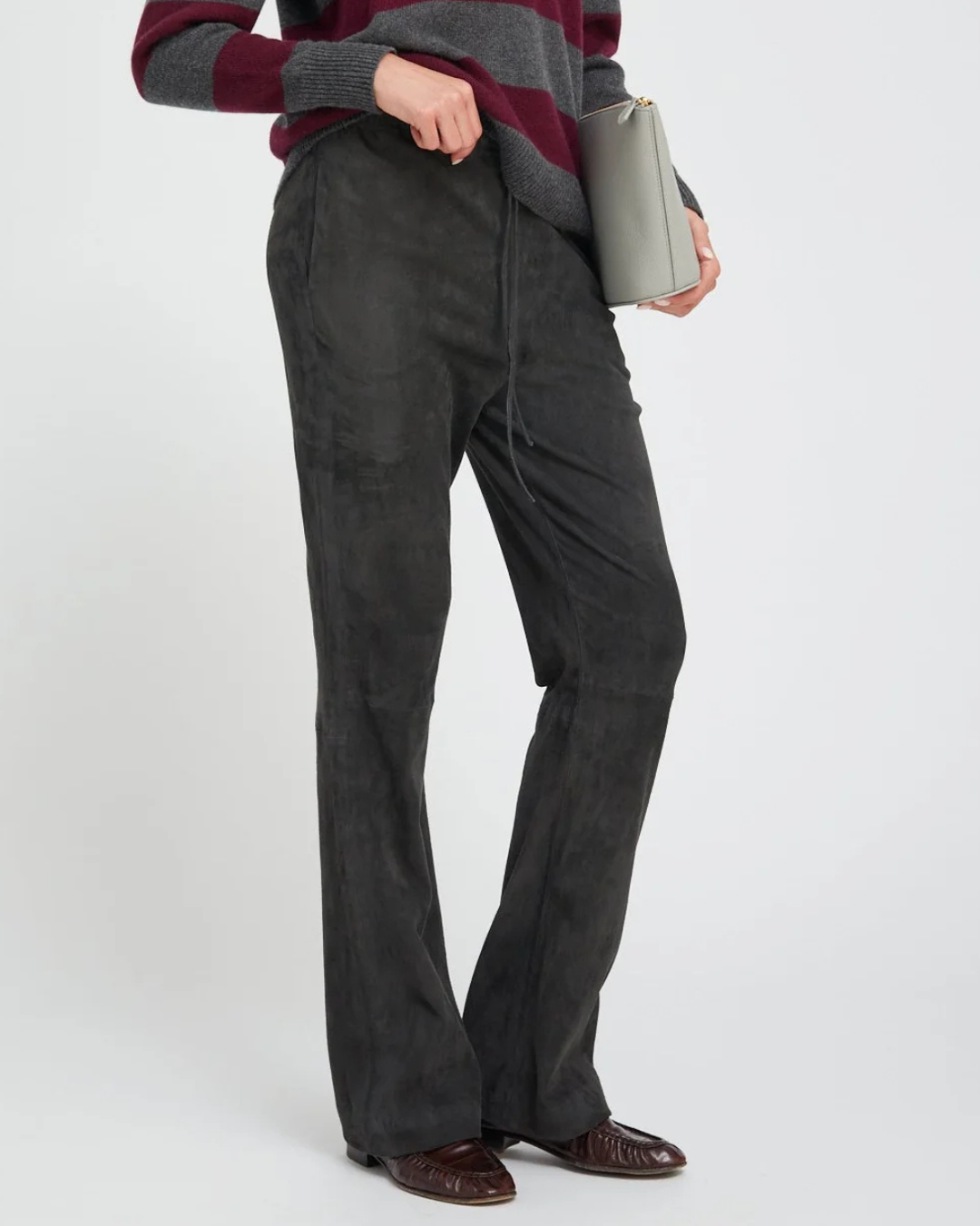 Straight Leg Drawstring Pant | Charcoal