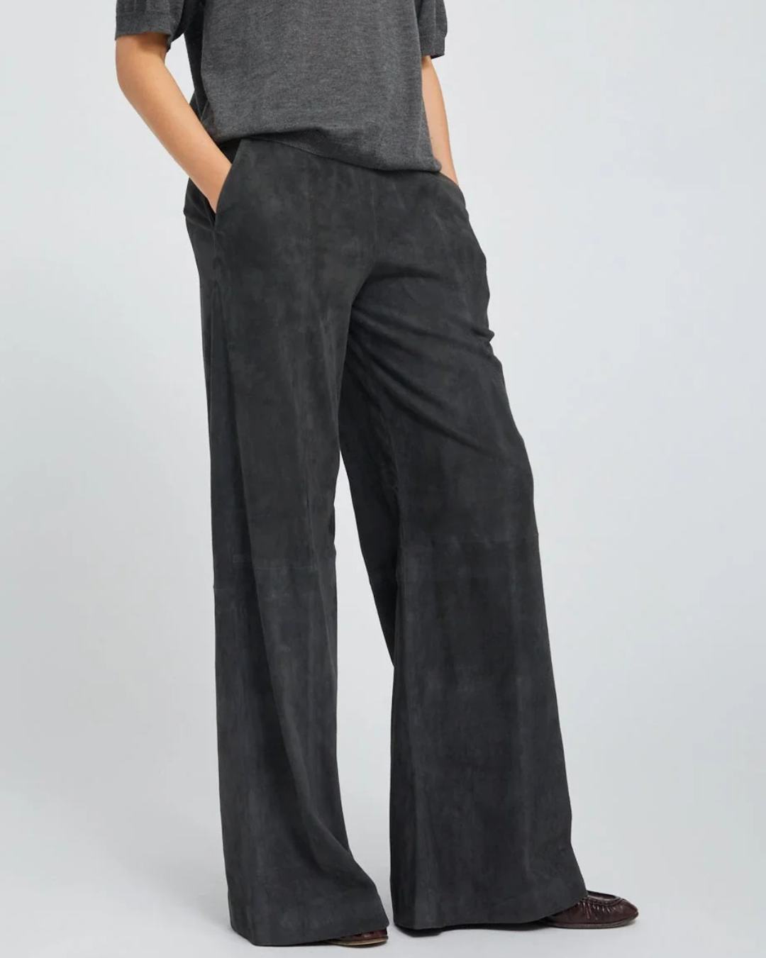 Wide Leg Pant | Charcoal